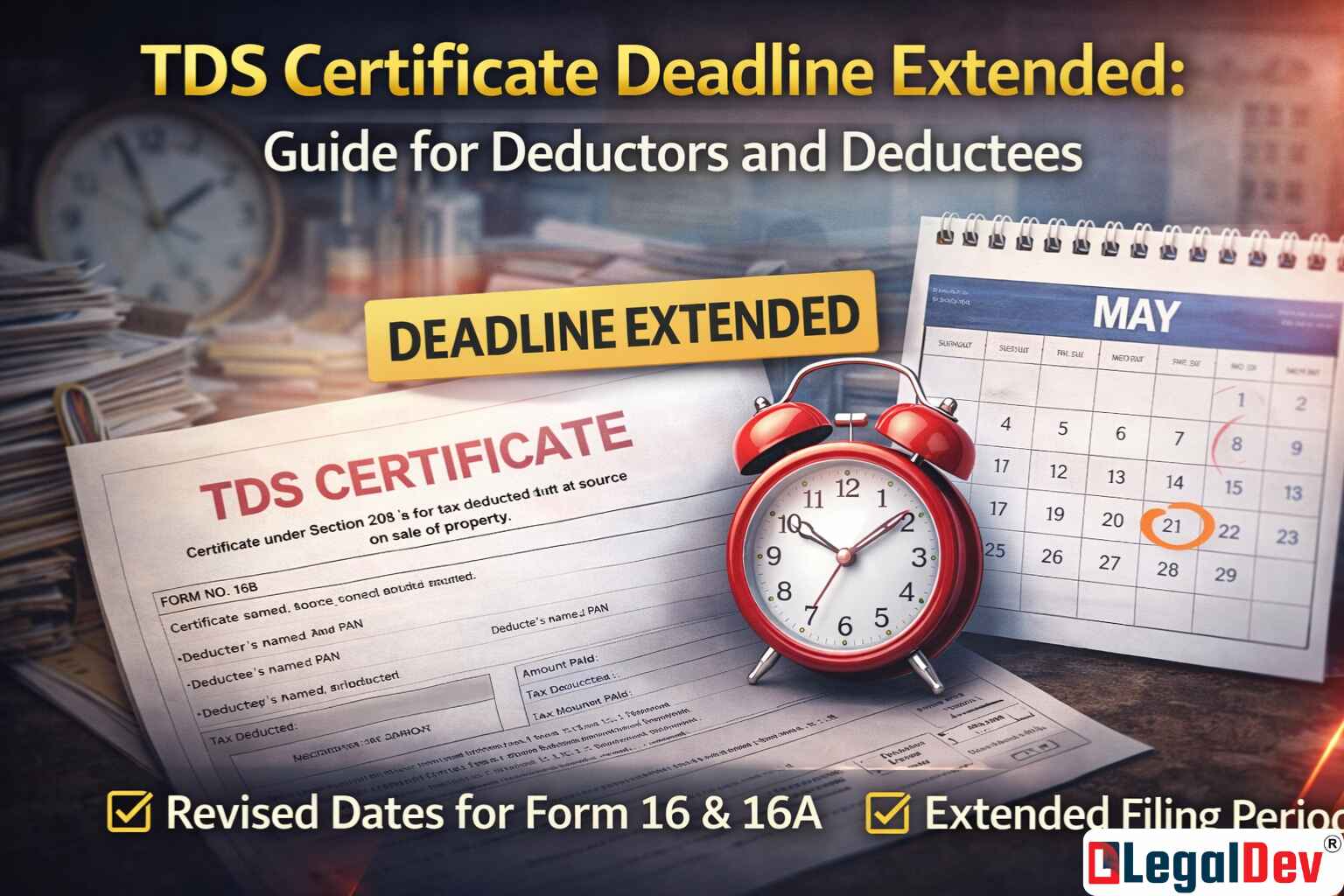 TDS Certificate Deadline Extended